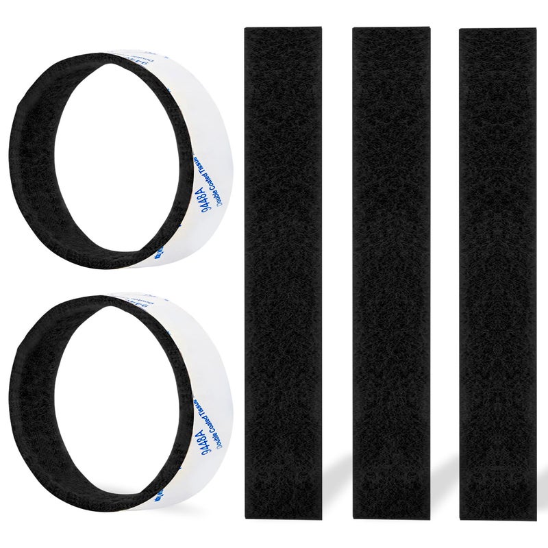 PremiFix Felt Strips 10Pieces Pack 1x 6 Inches Self Adhesive Black Furniture Felt Strips Anti Scratch Heavy Duty 5mm Thick Floor Protector for Rocking Chair for Hardwood Floor - Image 1